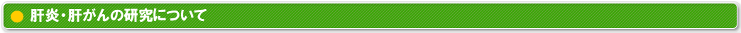 肝炎肝がんの研究